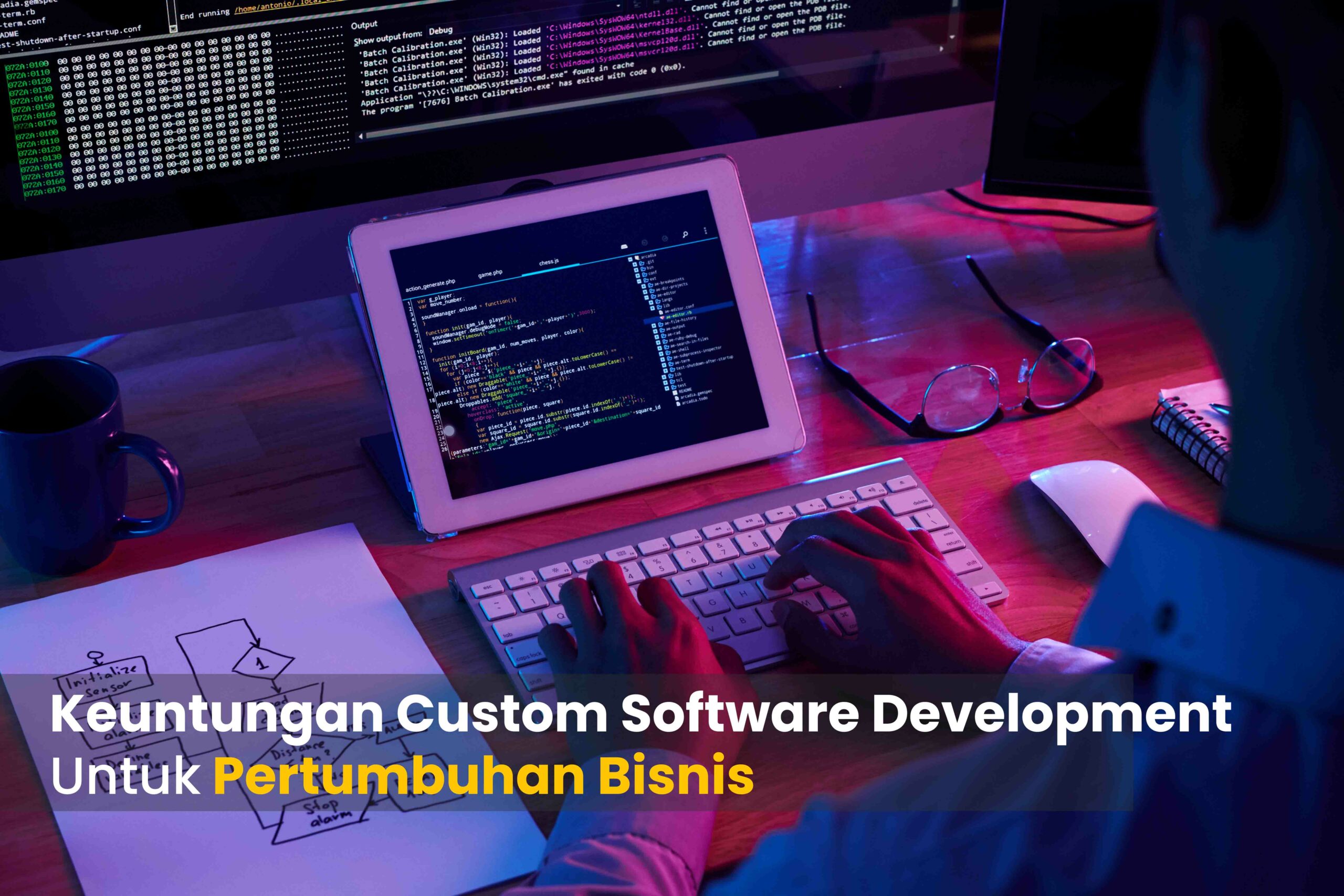 Custom Software Development Illustration